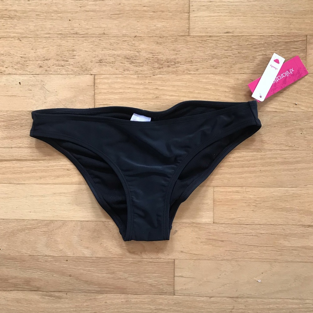 NWT Black Cheeky Bikini Bottoms